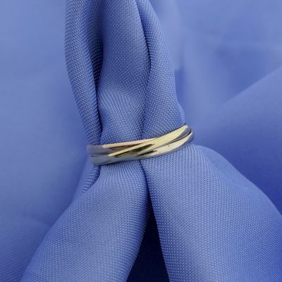 Image 2 of Tricolor gold trinity ring