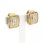 Image 3 of Gold stud earrings with diamonds; 3.92 ct.