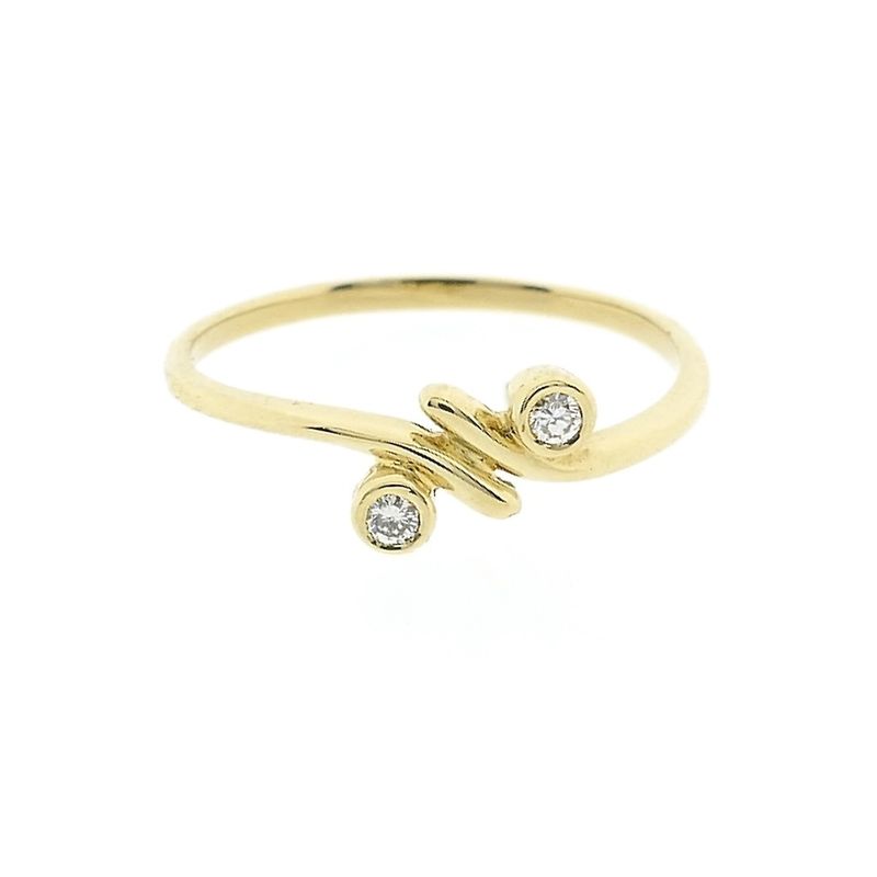 Image 3 of Gold ring with diamonds
