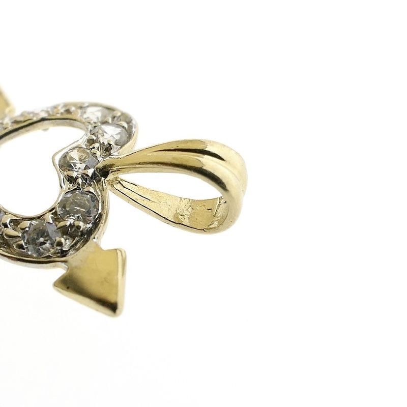 Image 6 of Gold pendant of a heart with arrow