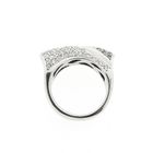 Image 4 of White gold pavé ring with black moissanite and diamonds; Approx. 1.08 ct.