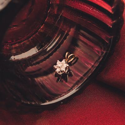 Image 2 of Two-tone gold pendant with diamond | 0.04 ct.