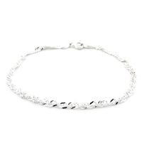 Silver bracelet with spiral link | 19.5 cm