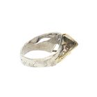 Image 4 of Artistic silver ring with gold lines