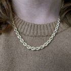 Image 9 of Gold twisted link necklace