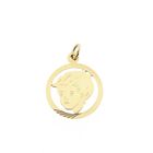 Image 1 of Gold Pendant of a Boy's Head
