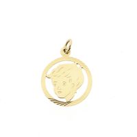 Gold Pendant of a Boy's Head