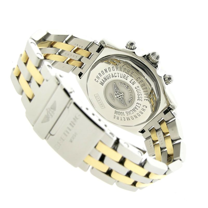 Image 11 of Breitling Crosswind D13355; 18k gold/steel chronograph men's watch