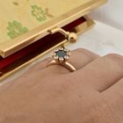 Image 10 of Gouden Bron Jewelry 'Sprite' ring with sapphire and diamond; 0.04 ct.