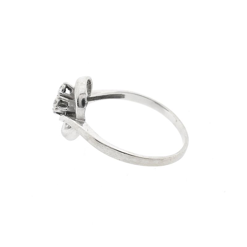 Afbeelding 7 van Witgouden ring met diamanten; 0,06 ct.