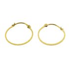 Image 8 of Gold flat earrings with pattern | Ø 17 mm
