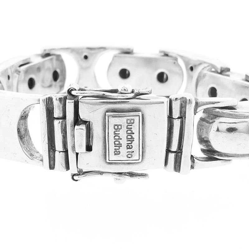 Image 4 of Silver robust Buddha to Buddha bracelet | 20 cm