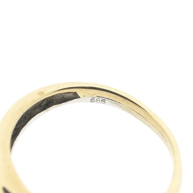 Image 7 of Two-tone gold ring with zirconia