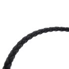 Image 5 of Pandora black leather bracelet; Panther; Rose gold plated; | 20 cm