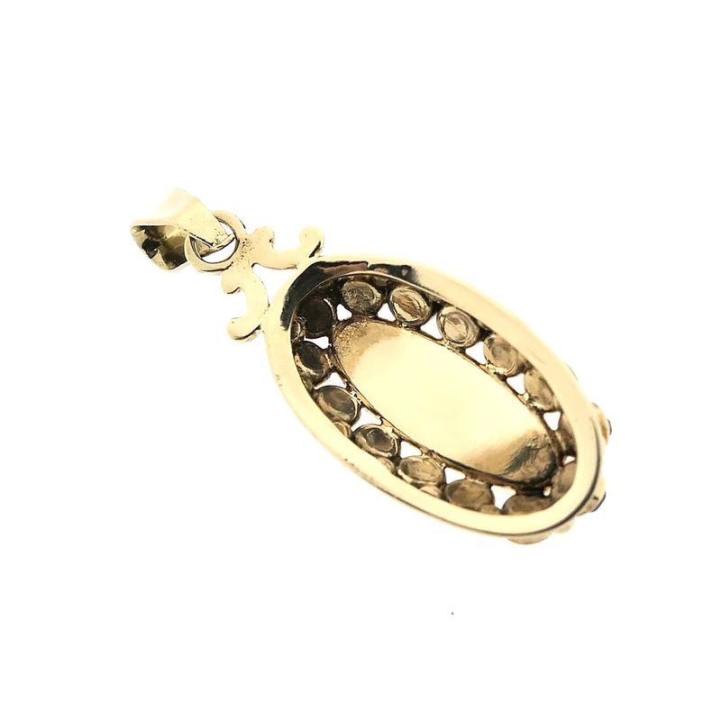 Image 4 of Vintage gold pendant with garnet
