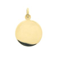 Gold pendant; Round engraving plate