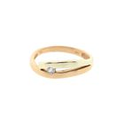 Image 3 of Bicolor Gold Solitaire Ring with Zirconia