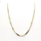 Image 4 of Gold twisted gourmet link necklace | 47 cm