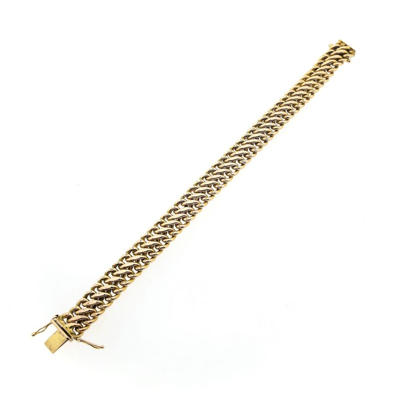 Image 7 of Gold French Gourmet Link Bracelet; 14 Carat; 19.5 cm