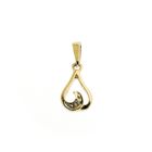 Image 1 of Gold subtle pendant with zirconia