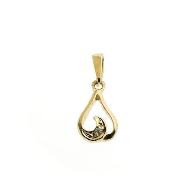 Image 1 of Gold subtle pendant with zirconia