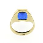 Image 5 of Gold men's ring with synthetic sapphire