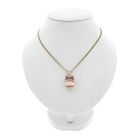 Image 3 of 18K Gold Pendant with morganite and diamond | 0.015 ct.