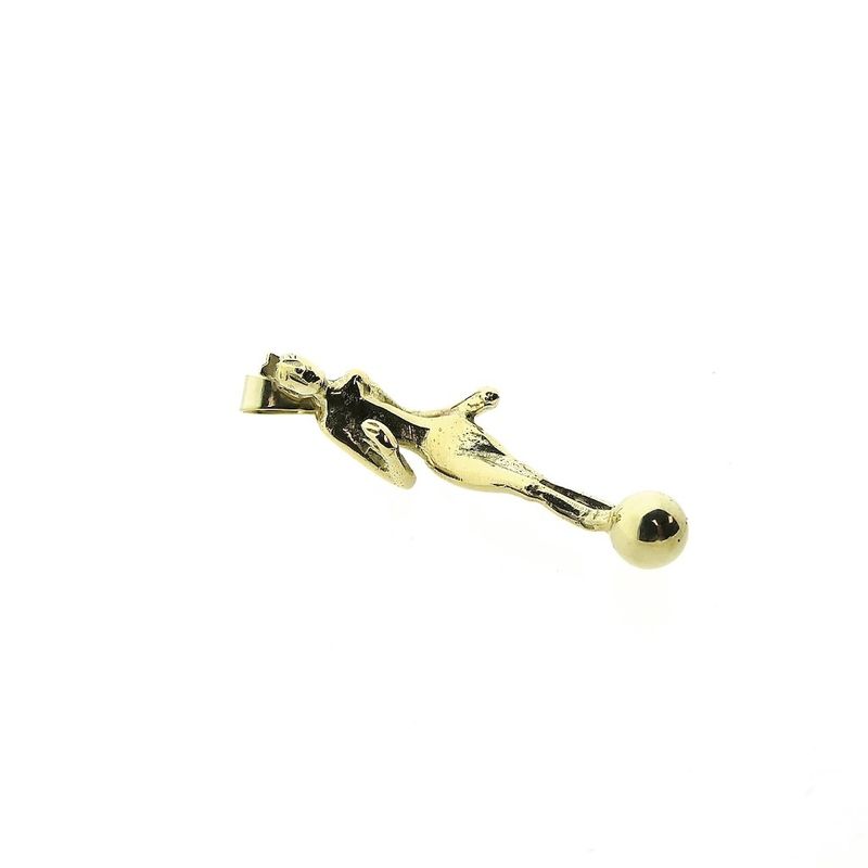 Image 3 of Gold pendant of a football player