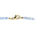 Image 4 of Light blue topaz bead necklace with gold clasp | 45.5 cm