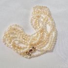 Image 6 of Pearl necklace with gold clasp.