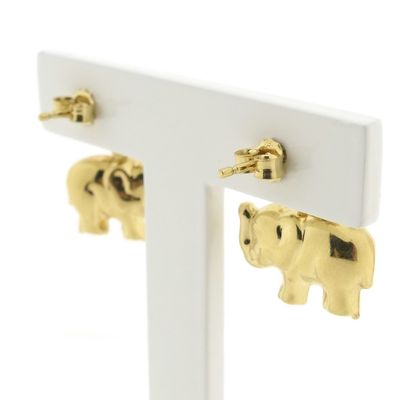 Image 2 of Golden elephant stud earrings