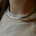 Image 8 of White gold Omega link necklace