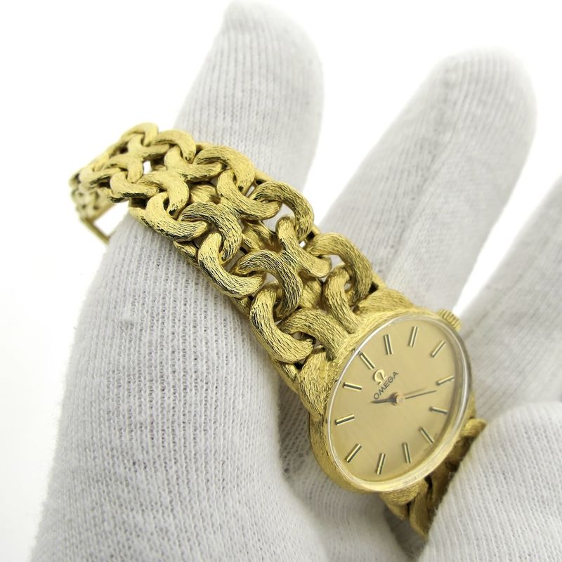 Image 7 of Omega Geneva Bracelet Watch; 18k Gold Women's Watch