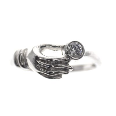 Image 2 of Silver ring; Grab your luck | With Zirconia
