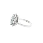 Image 7 of 14K White Gold Ring with Light Blue Zirconia; Size 17.5