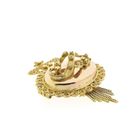 Image 3 of Antique two-tone gold brooch of a cap bell