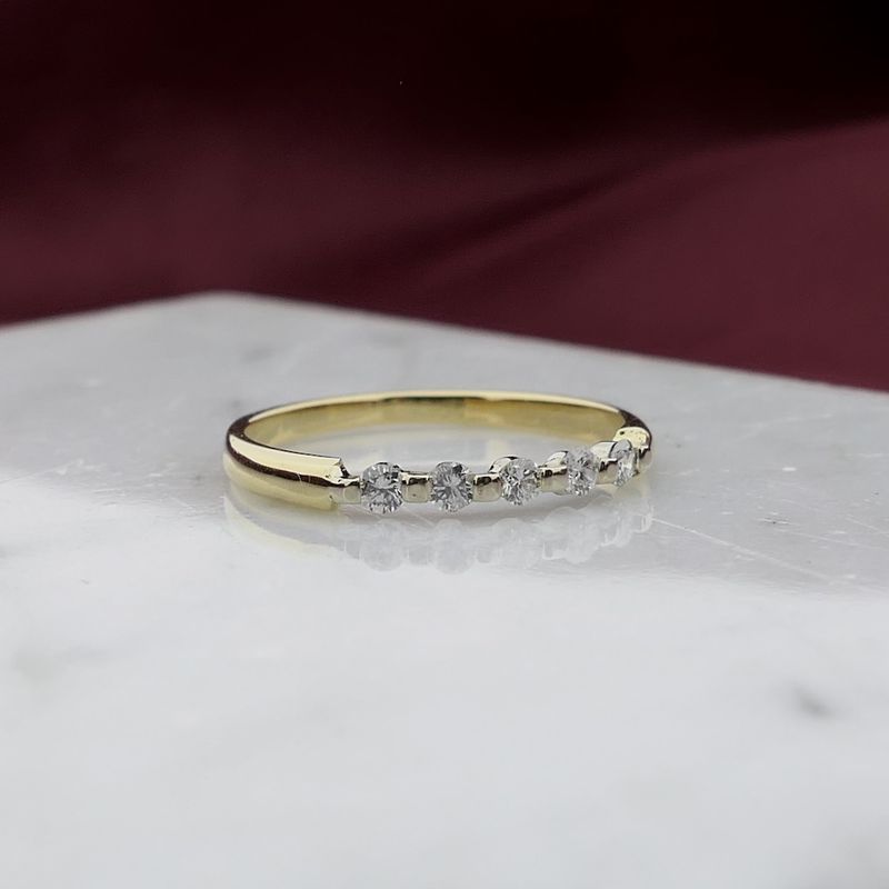 Image 6 of Gold ring with diamond | 0.25 ct.