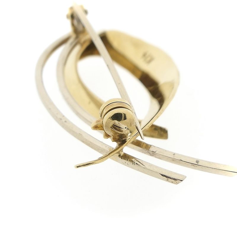 Image 6 of Vintage two-tone gold brooch