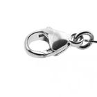 Image 4 of White gold snake link chain; 43 cm