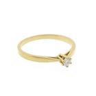 Image 3 of Gold solitaire ring with diamond | 0.11 ct.