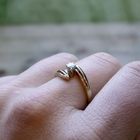 Image 8 of Two-tone gold solitaire ring with diamond | 0.15 ct.