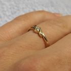 Image 10 of Gold solitaire ring with zirconia