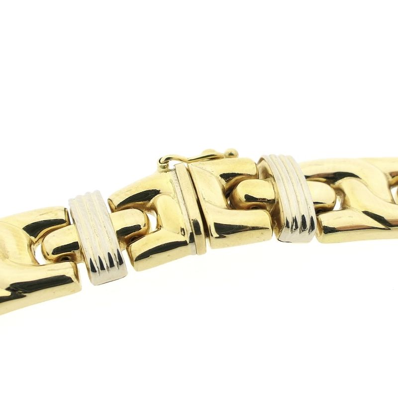 Image 3 of Two-tone gold fantasy link necklace