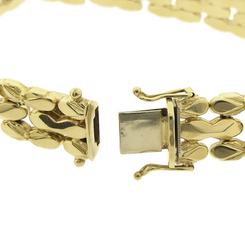 Image 5 of Gold Bismarck link bracelet; 19.5 cm