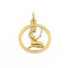 Image 1 of Gold zodiac sign pendant; Virgo