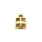 Image 5 of Vintage gold square pendant with pattern