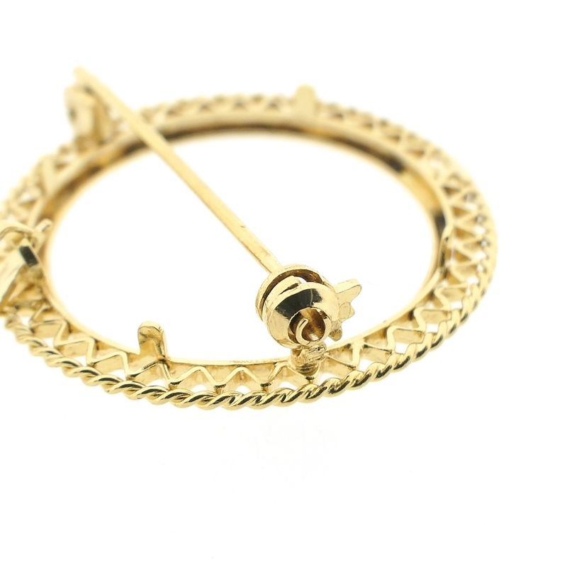 Image 4 of Golden ten guilder coin edge pendant/brooch