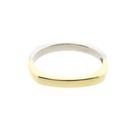 Image 6 of Two-tone gold square solitaire ring with diamond; 0.01 ct.