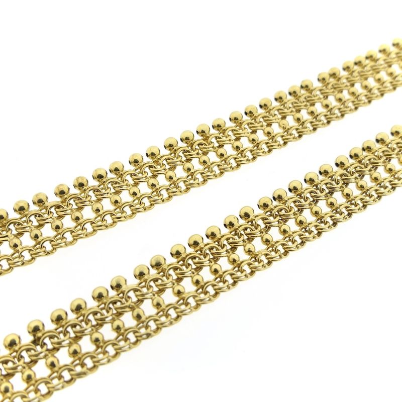 Image 6 of Gold gallery wire link necklace