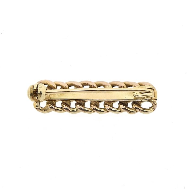 Image 3 of Vintage gold link brooch
